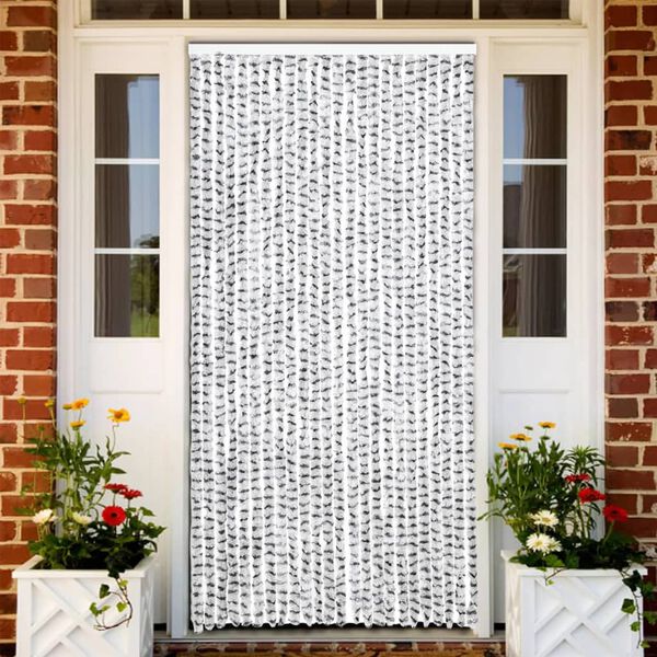 vidaXL 虫よけカーテン ライト＆ダークグレー 100x220cm シェニール