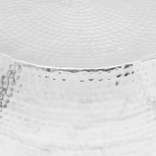 vidaXL コーヒーテーブル 丸型 アルミ製 シルバー