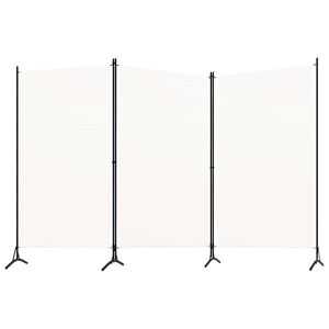 vidaXL 間仕切り 3枚パネル り ホワイト 260x180cm 布製