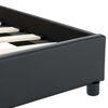 vidaXL ベッドフレーム ブラック 合成皮革製 120x200cm
