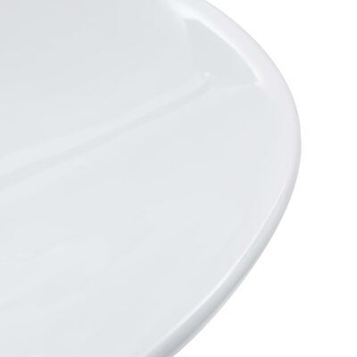 vidaXL 洗面器 58.5x39x14cm 陶器製 ホワイト