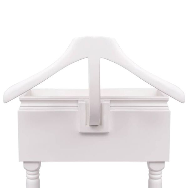 vidaXL 洋服ラック キャビネット付き ホワイト