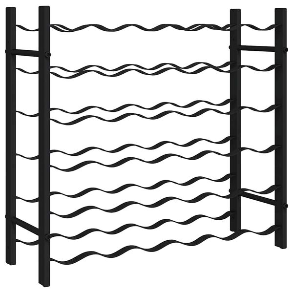 vidaXL ワインラック ボトル36本用 ブラック 鉄製