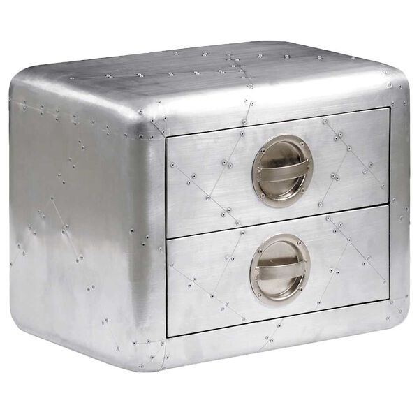 vidaXL アビエーターデザイン エンドテーブル 引き出し2段 航空機・飛行士スタイル