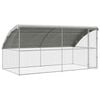vidaXL 鶏小屋 2 pcs シルバー 400 x 200 x 200 cm 亜鉛めっき鋼