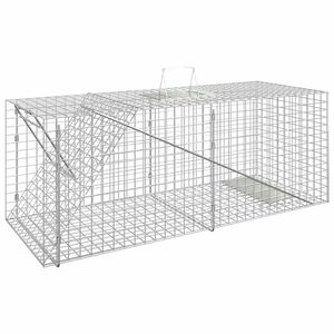 vidaXL 動物捕獲器 64.5x25x26.5 cm 亜鉛メッキ鉄製