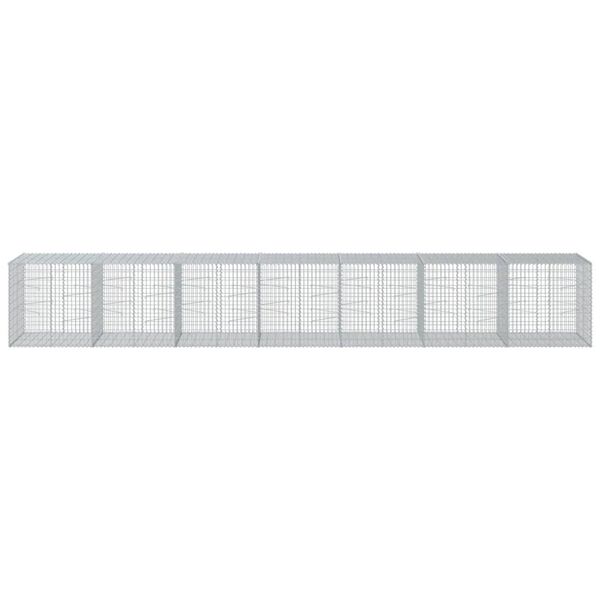 vidaXL 蛇籠バスケット カバー付き 700x100x100cm 亜鉛メッキ鉄