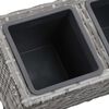 vidaXL ガーデントールプランター ポット3点 72x25x50cm ポリラタン製 グレー