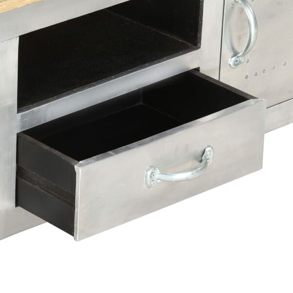 vidaXL アビエーターデザイン TVキャビネット 120x30x40cm マンゴー無垢材