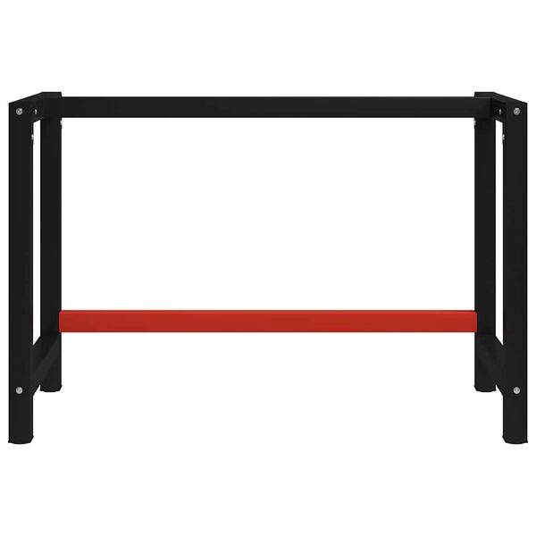 vidaXL ワークベンチ用フレーム 金属製 120x57x79cm ブラック＆レッド