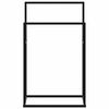 vidaXL 自立式タオル掛け ブラック 48x24x78.5 cm 鉄製