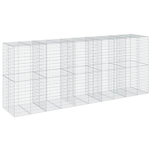 vidaXL 蛇籠バスケット カバー付き 500x100x200cm 亜鉛メッキ鉄