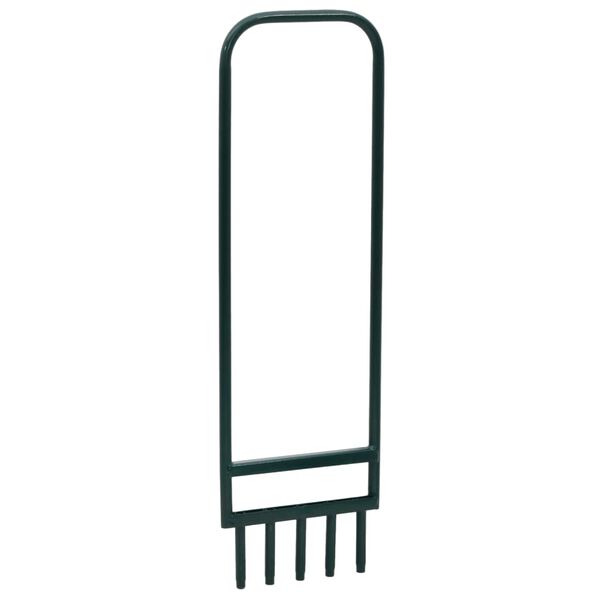 vidaXL 芝生エアレーター、中空爪5本付き、グリーン粉体塗装スチール製