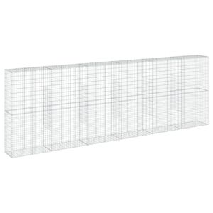 vidaXL 蛇籠バスケット カバー付き 600x50x200cm 亜鉛メッキ鉄