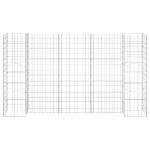 vidaXL H字型ガビオンプランター 260x40x150cm スチールワイヤー製