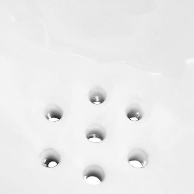 vidaXL 水洗バルブ付き壁掛け小便器 セラミック 白