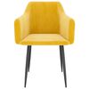 vidaXL ダイニングチェア 2点 マスタードイエロー ベルベット製