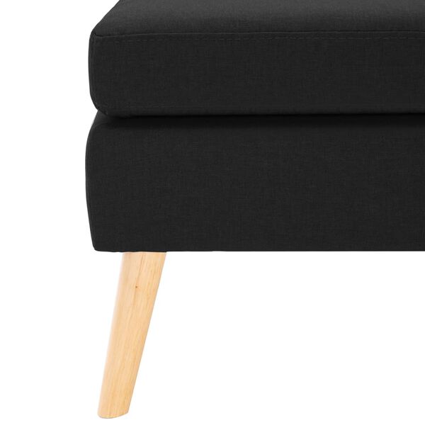 vidaXL フットスツール 布製 ブラック