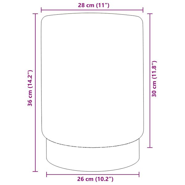 vidaXL スツール ライトブルー＆ゴールド ベルベッド製 28 x 36 cm
