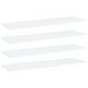 vidaXL 本棚ボード 4点 ホワイト 100x30x1.5cm パーティクルボード
