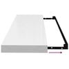 vidaXL フローティングウォールシェルフ ハイグロスホワイト 80x23.5x3.8cm MDF