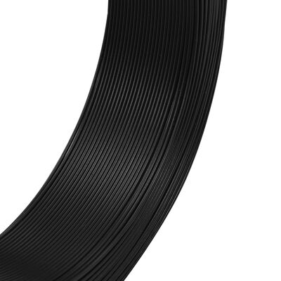 vidaXL フェンス結束ワイヤー 250m 0.9/1.4 mm スチール 炭黒色