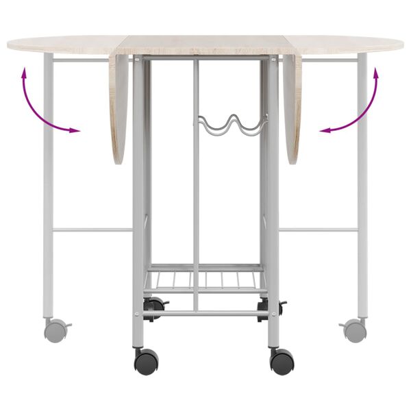 vidaXL 折りたたみ式 ダイニング5点セット ブラウン MDF