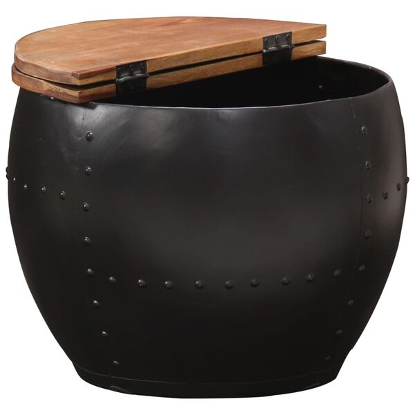 vidaXL コーヒーテーブル 53x43cm 無垢の再生木材