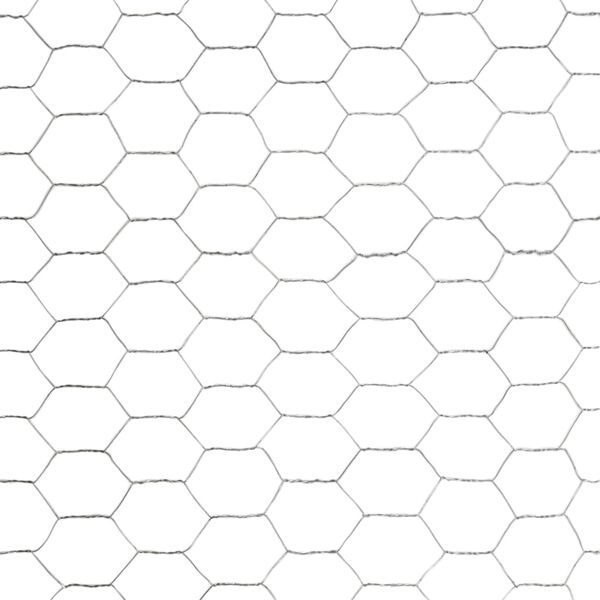 vidaXL ニワトリ 金網フェンス 亜鉛メッキ鋼製 25x1.5m シルバー