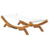 vidaXL 屋外ラウンジベッド 100x188.5x44cm 無垢の曲げ木 クリーム