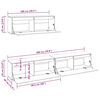 vidaXL テレビキャビネット 3点 無垢のパイン材 (813465+813466)