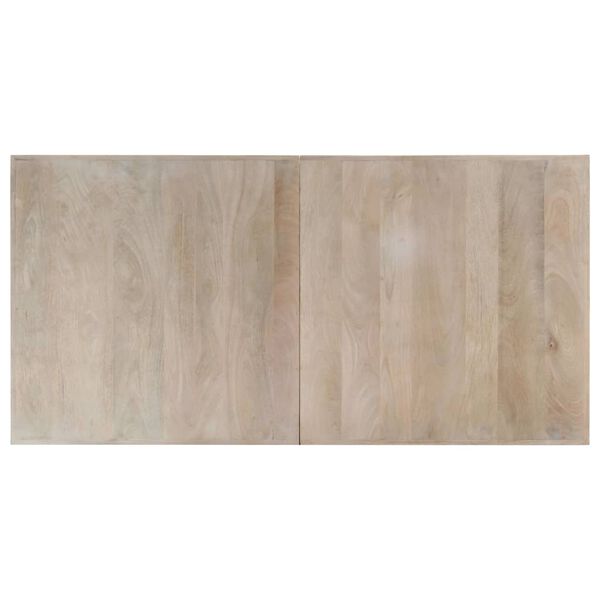 vidaXL ダイニングテーブル 160x80x75cm マンゴー無垢材 ホワイト