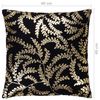 vidaXL クッション2点 箔プリント ブラック＆ゴールド 40x40cm コットン製