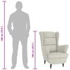 vidaXL アームチェア クリームホワイト ベルベット製
