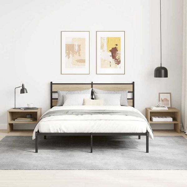 vidaXL ベッドサイドキャビネット ソノマオーク 40x30x30cm エンジニアリングウッド