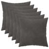 vidaXL クッションカバー 6 pcs HEERLEN ダークグレー 40 x 40 cm ベルベット