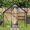 vidaXL 温室 ベースフレーム付き アントラシート アルミ製 8.17 m&sup2;