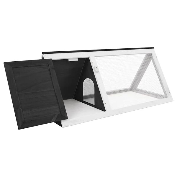 vidaXL 動物用 うさぎ用ケージ 木製 グレー