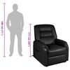 vidaXL TVが見やすいリクライニングチェア ブラック 合成皮革製