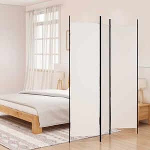 vidaXL 3枚パネル 間仕切り ホワイト 150x200cm 布製