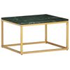 vidaXL コーヒーテーブル グリーン 60x60x35cm 天然石 大理石風
