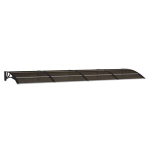 vidaXL ドアキャノピー ブラック 350x100 cm ポリカーボネート