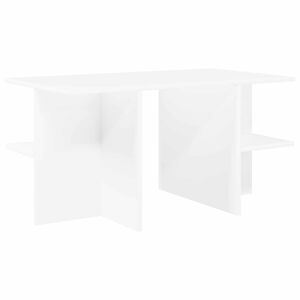 vidaXL コーヒーテーブル ホワイト 87 x 50 x 45 cm 合板