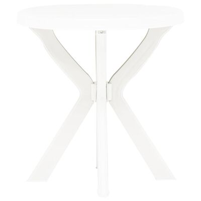 vidaXL ビストロテーブル 直径70cm プラスチック製 ホワイト