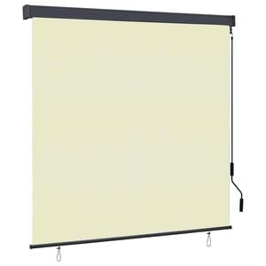 vidaXL ロールブラインド クリーム 180 x 250 cm ファブリックとアルミニウム