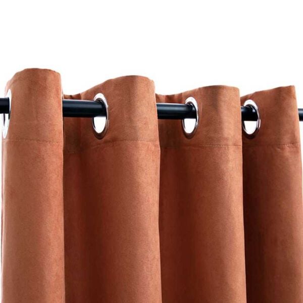vidaXL 遮光カーテン 2面タイプ 140x245cm 金属リング付き ラスト