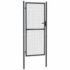 vidaXL メッシュガーデンゲート 亜鉛メッキ鋼 100x200 cm グレー