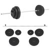 vidaXL バーベルセット 30kg
