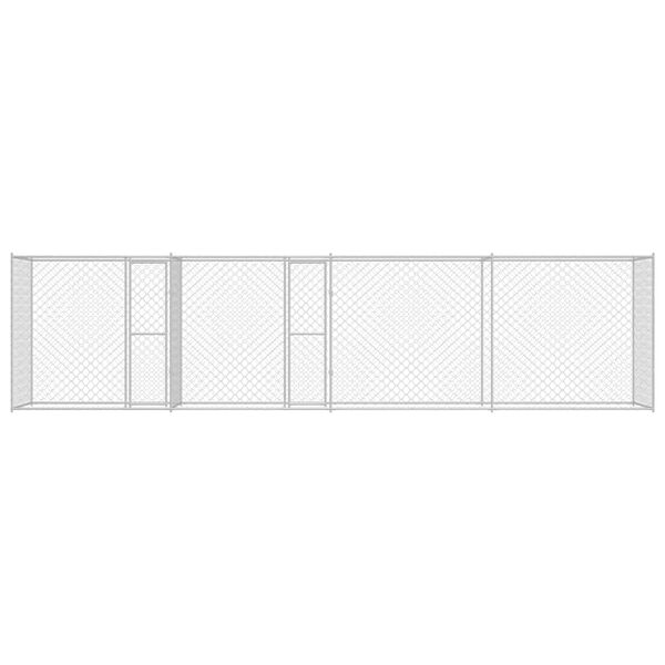 vidaXL 犬用ケージ シルバー 800 x 200 x 200 cm 亜鉛めっき鋼