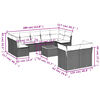 vidaXL ガーデンソファ10点セット クッション付き ポリラタン製 グレー